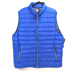 Mens HEAT 32 DEGREES Blue Insulated Packable Puffer Vest Sz 2XL NEW NWT.